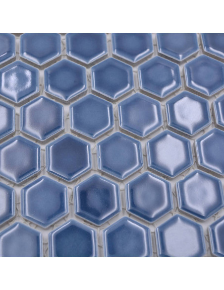 Blå Hexagon Mosaik Blank | Ekosten.se
