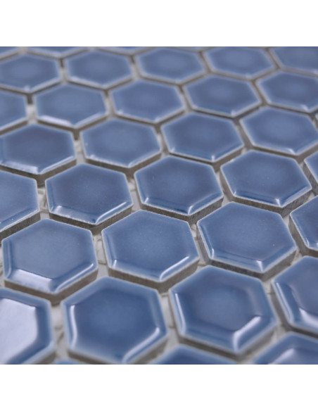 Blå Hexagon Mosaik Blank | Ekosten.se