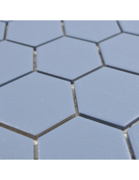 Hexagon Klinkermosaik Blå Matt | Ekosten.se