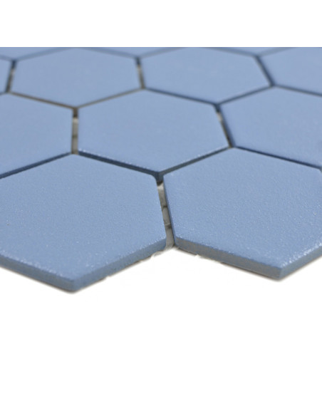 Hexagon Klinkermosaik Blå Matt | Ekosten.se