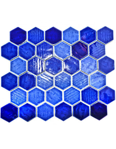Zellige Hexagon Mosaik Rustik Blå | Ekosten.se