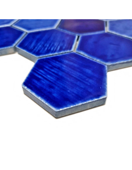 Zellige Hexagon Mosaik Rustik Blå | Ekosten.se