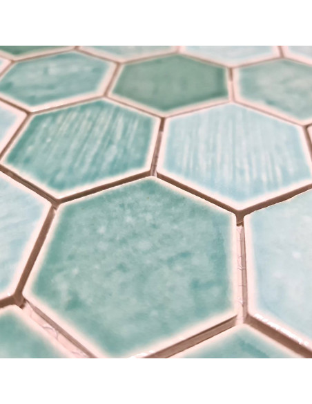 Zellige Hexagon Mosaik Rustik Grön | Ekosten.se