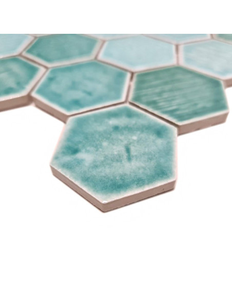 Zellige Hexagon Mosaik Rustik Grön | Ekosten.se