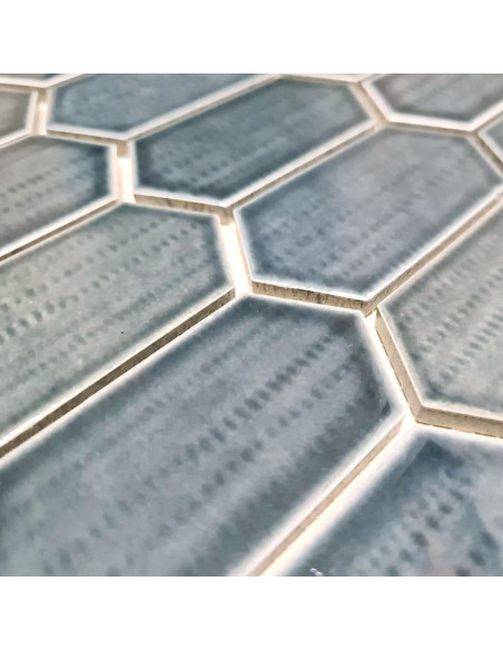 Antik Svart Mosaik Hexagon Long | Ekosten.se