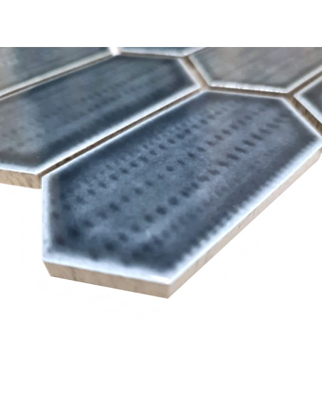 Antik Svart Mosaik Hexagon Long | Ekosten.se