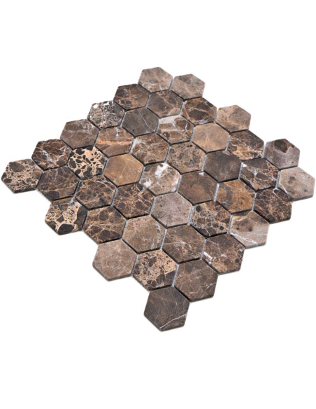Hexagon Marmor Mosaik Brun | Ekosten.se