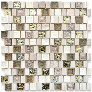 Kristall Natursten Mosaik White Wood | Ekosten.se
