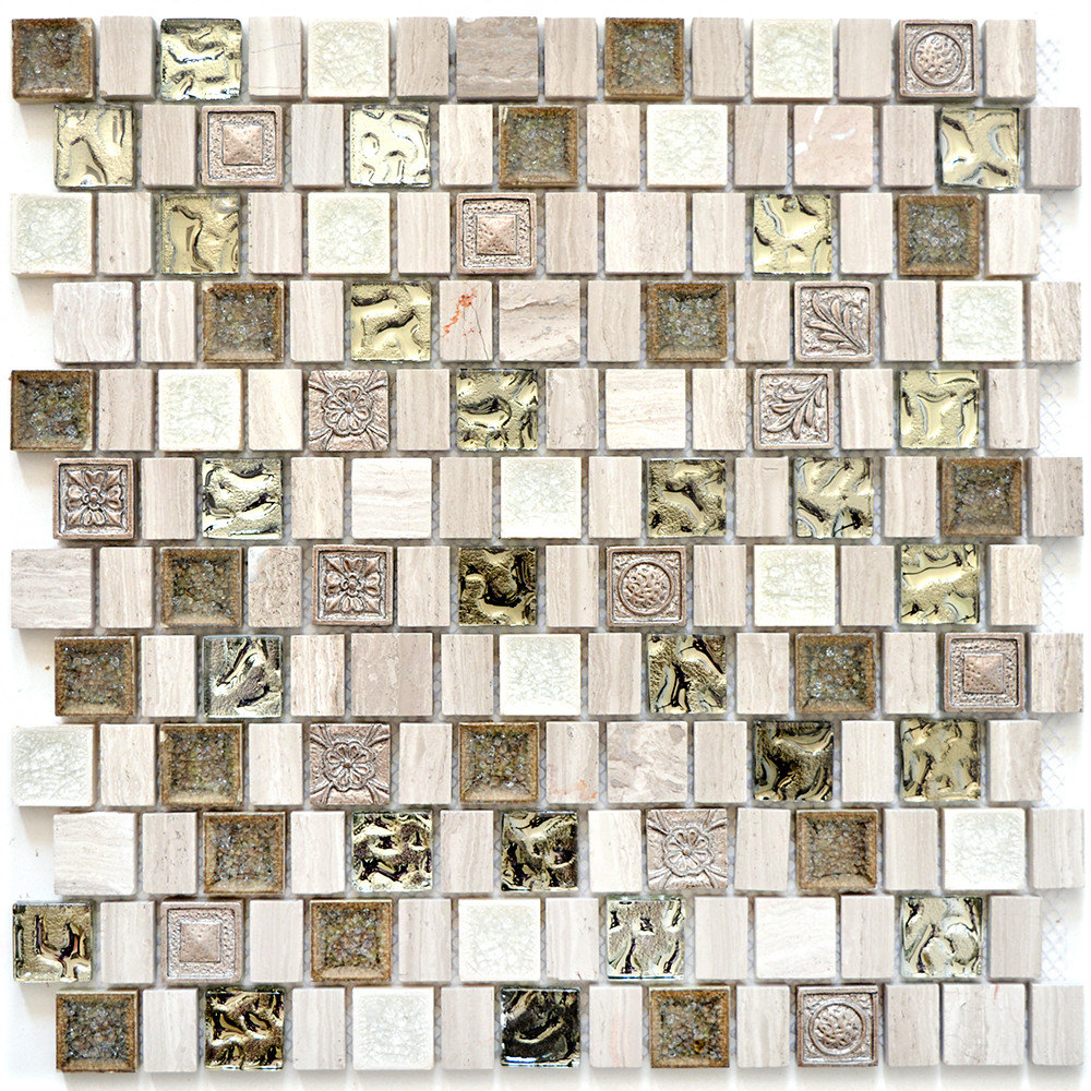 Kristall Natursten Mosaik White Wood | Ekosten.se
