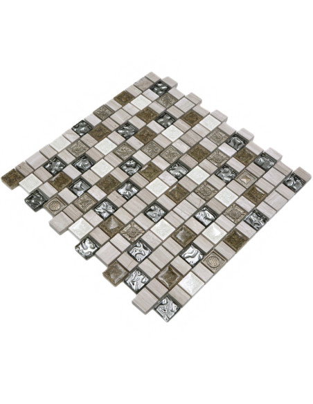 Kristall Natursten Mosaik White Wood | Ekosten.se