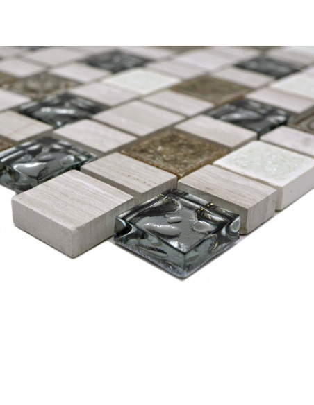 Kristall Natursten Mosaik White Wood | Ekosten.se