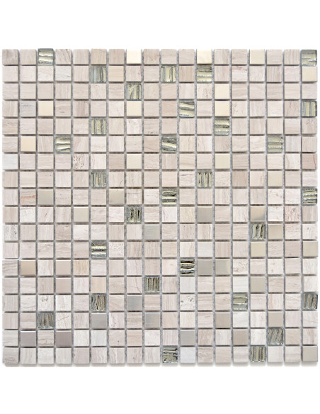 Marmor Kristall Mosaik White Wood | Ekosten.se