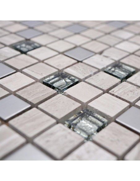 Marmor Kristall Mosaik White Wood | Ekosten.se