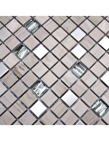 Marmor Kristall Mosaik White Wood | Ekosten.se