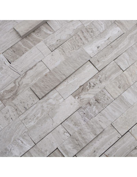 Självhäftande Marmor Mosaik White Wood | Ekosten.se