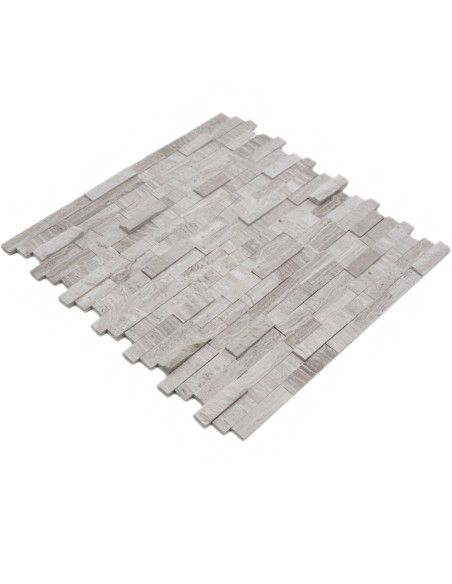 Självhäftande Marmor Mosaik White Wood | Ekosten.se