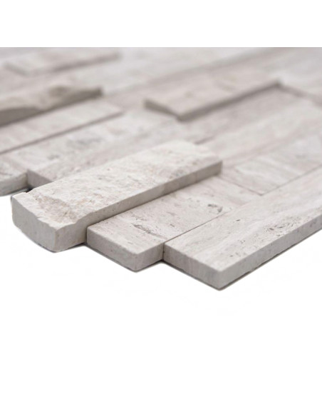 Självhäftande Marmor Mosaik White Wood | Ekosten.se