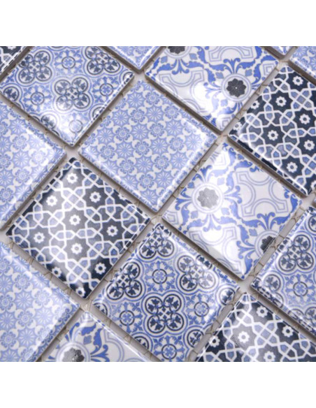 Retro Keramik Mosaik Blå | Ekosten.se