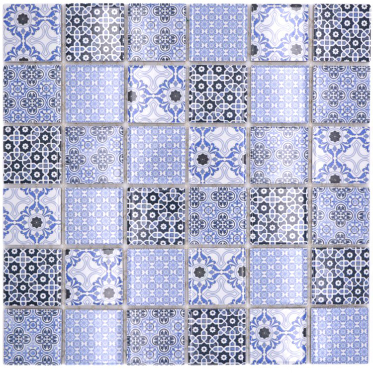 Retro Keramik Mosaik Blå | Ekosten.se