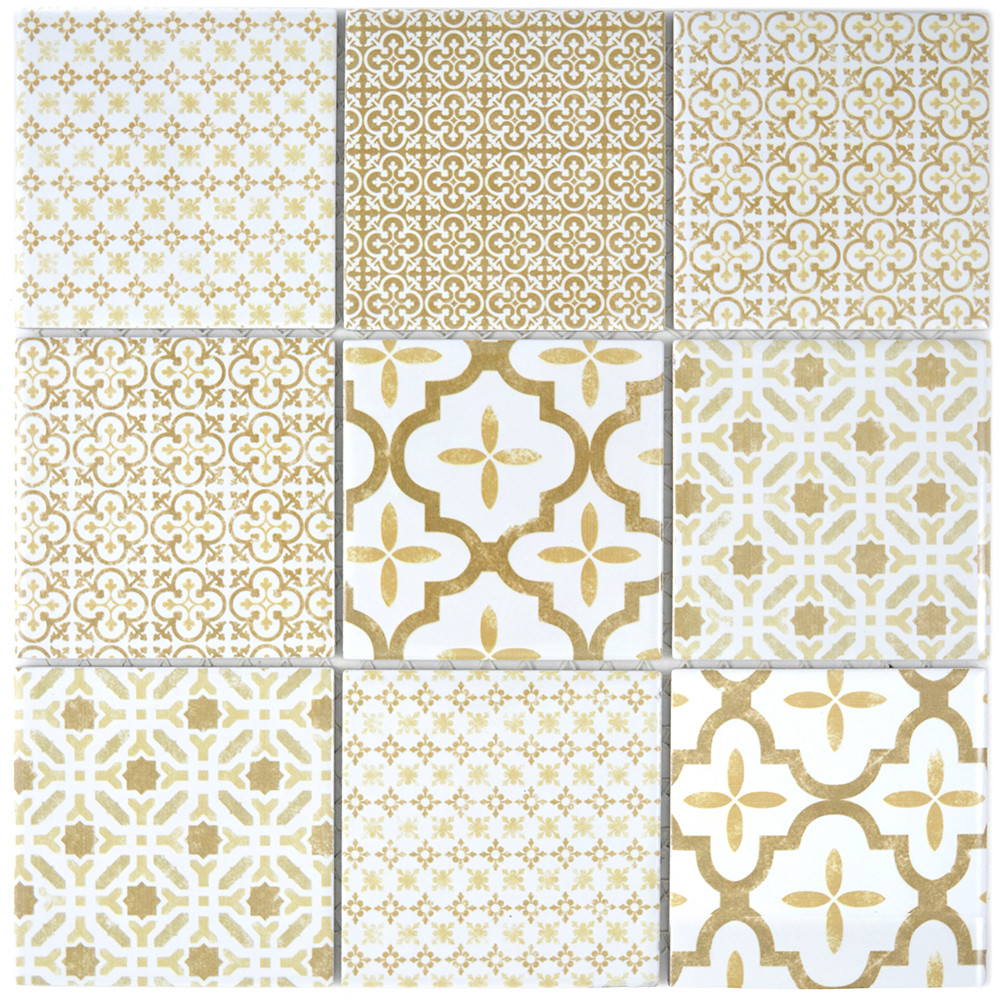 Marockansk Keramikmosaik Warm Beige | Ekosten.se