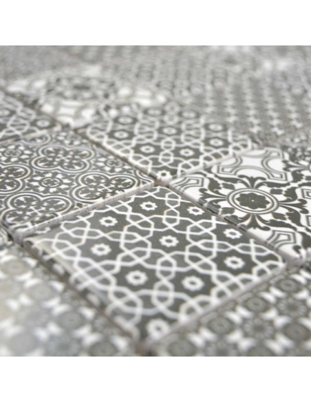 Retro Keramik Mosaik Svart | Ekosten.se