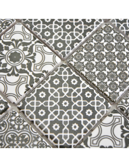 Retro Keramik Mosaik Svart | Ekosten.se
