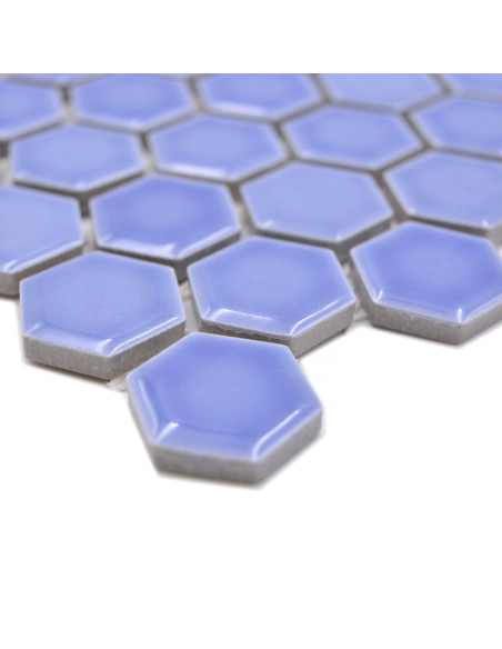Ljusblå Hexagon Mosaik Blank | Ekosten.se