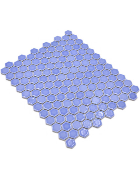 Ljusblå Hexagon Mosaik Blank | Ekosten.se