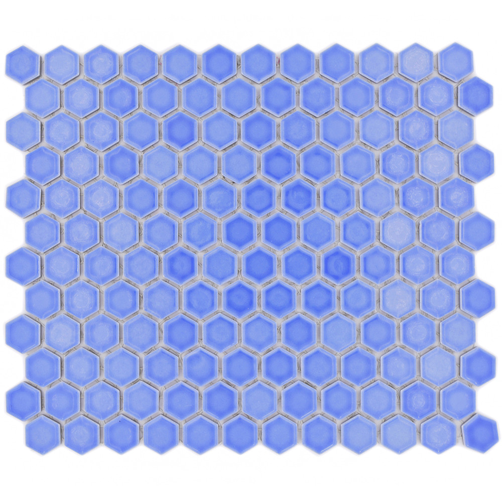 Ljusblå Hexagon Mosaik Blank | Ekosten.se