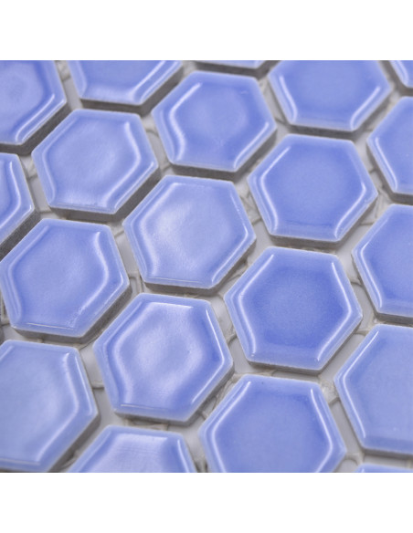 Ljusblå Hexagon Mosaik Blank | Ekosten.se