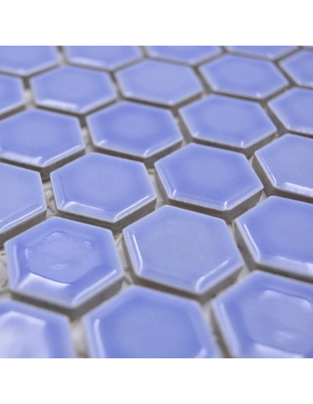 Ljusblå Hexagon Mosaik Blank | Ekosten.se