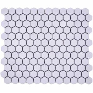Hexagon Klinker Mosaik Vit | Ekosten.se