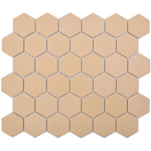 Hexagon Klinker Mosaik Orange Matt | Ekosten.se