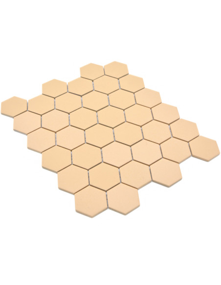 Hexagon Klinker Mosaik Orange Matt | Ekosten.se