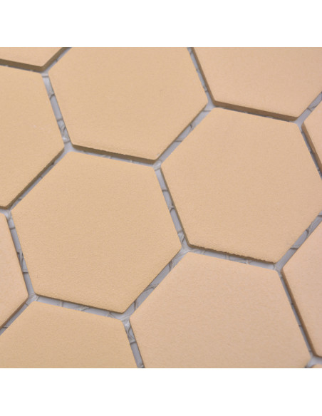 Hexagon Klinker Mosaik Orange Matt | Ekosten.se