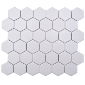 Hexagon Klinker Mosaik Vit Matt | Ekosten.se