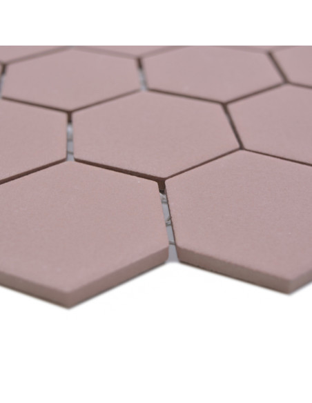 Hexagon Klinker Mosaik Röd Matt | Ekosten.se