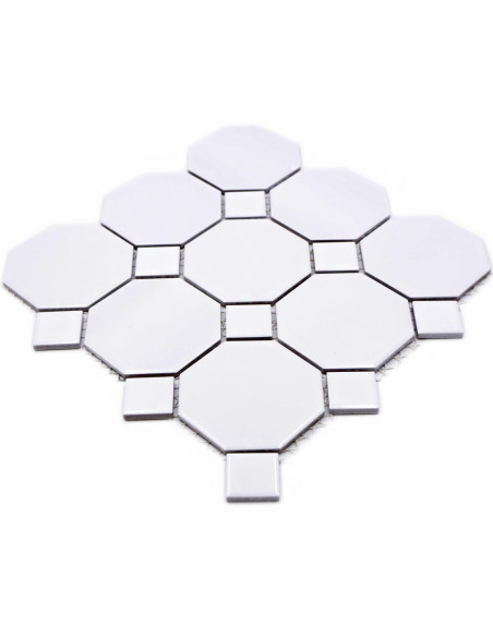 Vit Oktagon Klinker Mosaik | Ekosten.se