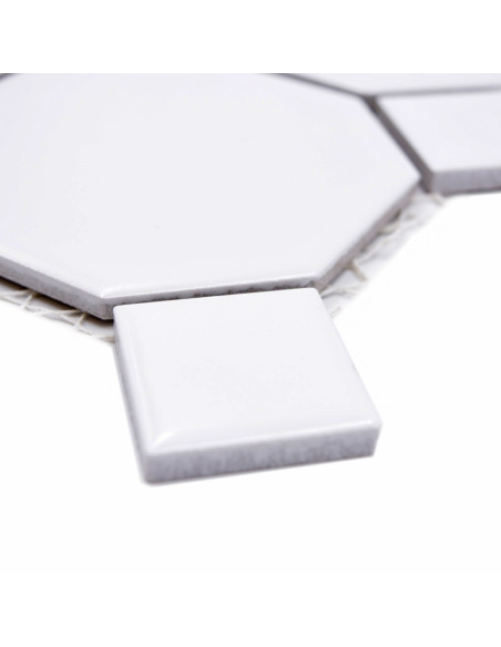 Vit Oktagon Klinker Mosaik | Ekosten.se