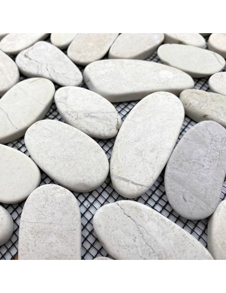 Vit Sjösten Naturstenmosaik | Ekosten.se