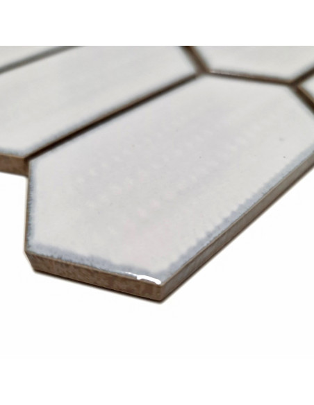 Antik Vit Mosaik Hexagon Long | Ekosten.se