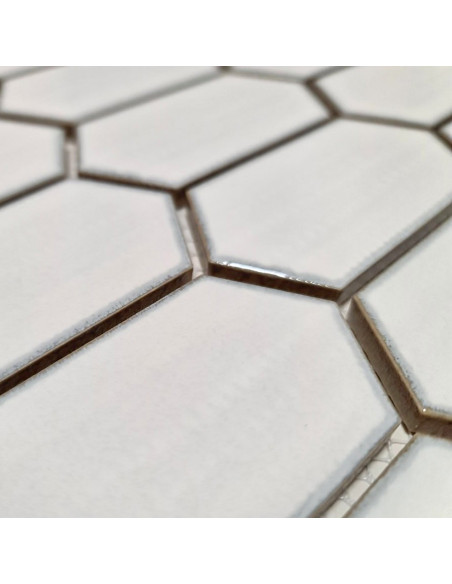 Antik Vit Mosaik Hexagon Long | Ekosten.se