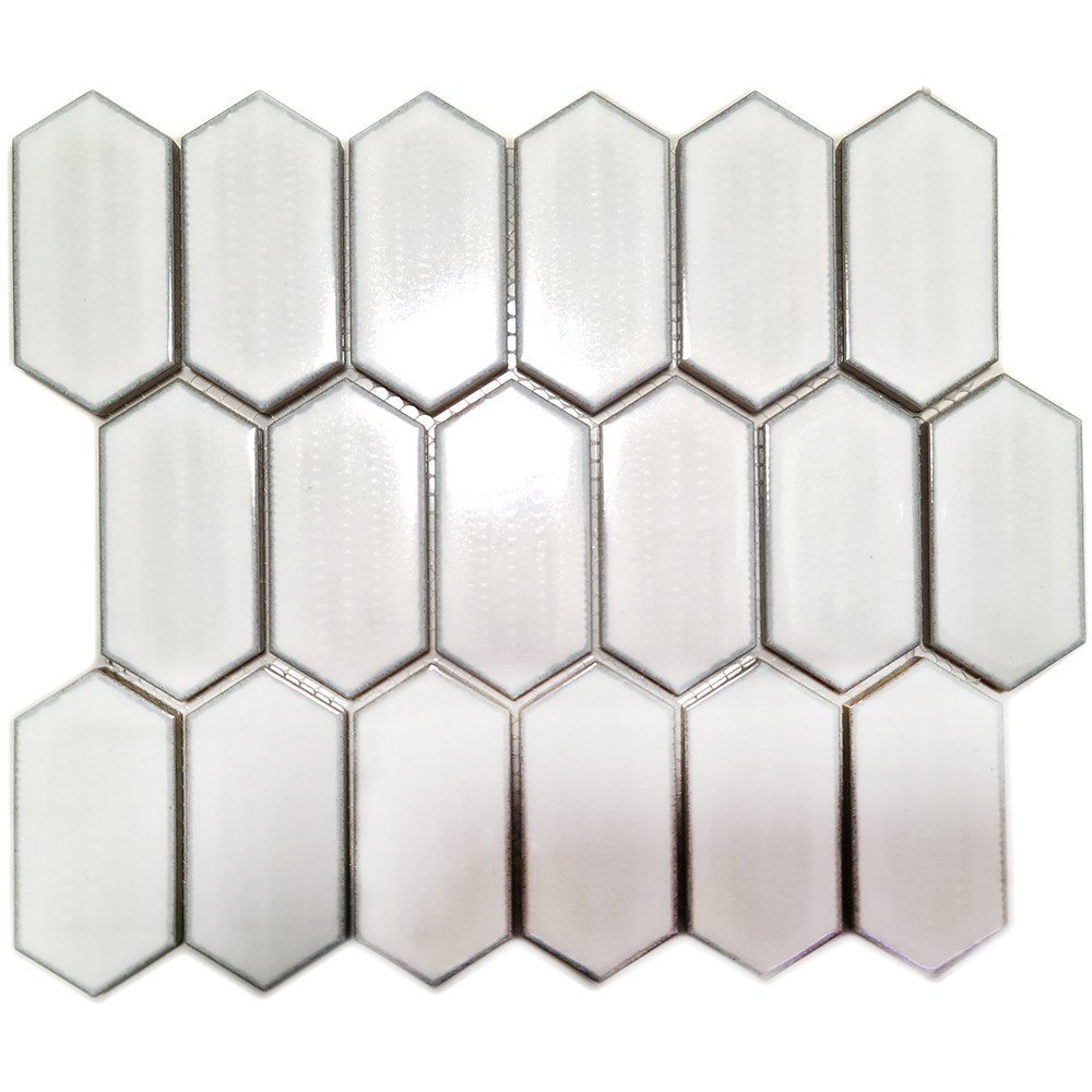 Antik Vit Mosaik Hexagon Long | Ekosten.se