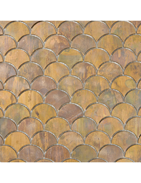Koppar Fiskfjäll Metallmosaik | Ekosten.se