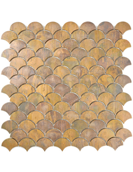 Koppar Fiskfjäll Metallmosaik | Ekosten.se