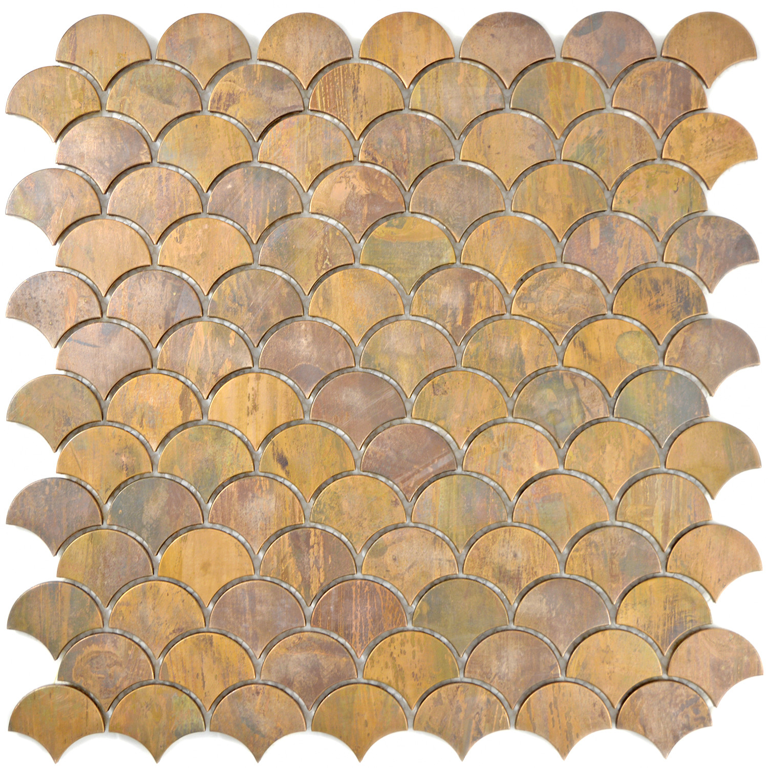 Koppar Fiskfjäll Metallmosaik | Ekosten.se