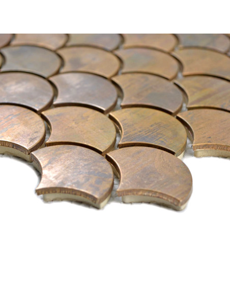 Koppar Fiskfjäll Metallmosaik | Ekosten.se