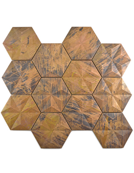 Hexagon Koppar Mosaik | Ekosten.se