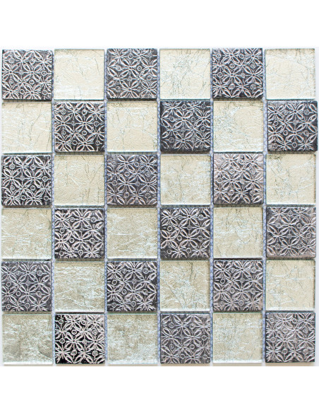 Optik Mosaik Kristall Resin Silver | Ekosten.se