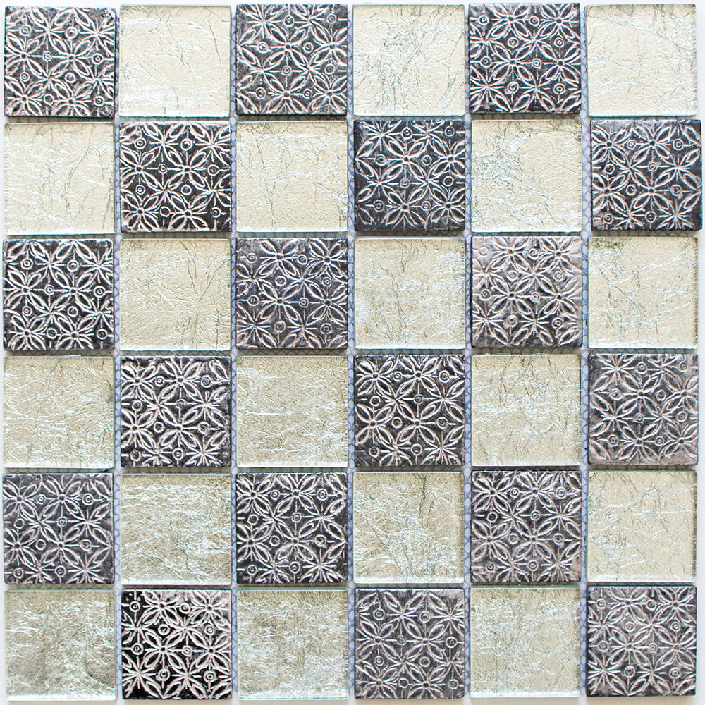 Optik Mosaik Kristall Resin Silver | Ekosten.se